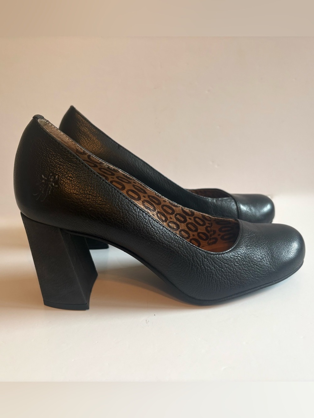 Fly London Black Block Heel Pumps Size 9